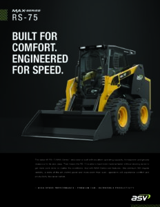 ASV RS-75 SKIDSTEER POWERED BY DUETZ