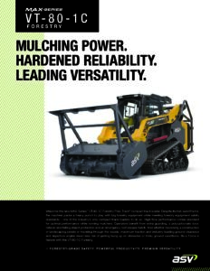 ASV VT80-1C FORESTRY POWERED BY YANMAR