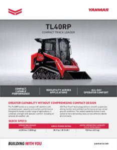 TL40RP Yanmar Powered